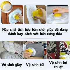 Chai vệ sinh đa năng vệ sinh nội thất ô tô Dạng Bọt Camel + Đầu bàn chải 650ML ( Mẫu mới 2026) 
