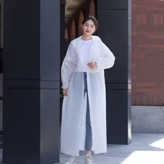 Áo mưa 1 người trong suốt EVA chống nước loại dầy, chống thấm phong cách thời trang