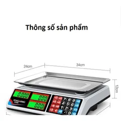 Cân điện tử tính tiền tích điện 30kg-chống nước hiệu quả 856801