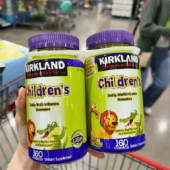 Kẹo gum dẻo Kirkland Signature Children's Daily Multivitamin Gummies |160 viên| Tăng cường đề kháng & Hỗ trợ sự tăng triển toàn diện cho trẻ từ 2 tuổi trở lên [SP Chuẩn Mỹ không tem]