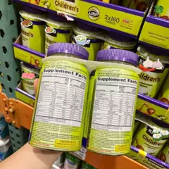 Kẹo gum dẻo Kirkland Signature Children's Daily Multivitamin Gummies |160 viên| Tăng cường đề kháng & Hỗ trợ sự tăng triển toàn diện cho trẻ từ 2 tuổi trở lên [SP Chuẩn Mỹ không tem]