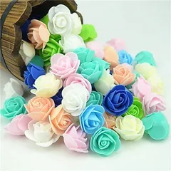 Hoa hồng xốp mini làm đồ handmade, trang trí bó hoa