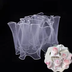 Voan lưới dập ly ngắn trang trí bánh kem