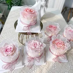Voan lưới dập ly ngắn trang trí bánh kem