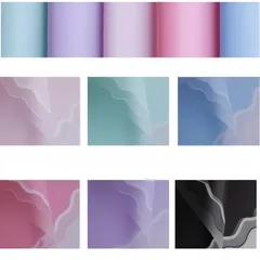 Giấy Gói Hoa Viền Lượn Sóng Sọc