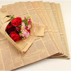 Giấy báo nâu chữ gói hoa