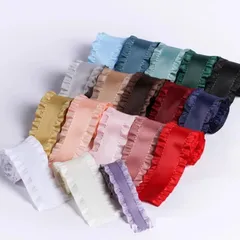 1 Cuộn Ruy băng lụa viền bèo phong cách hàn quốc