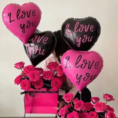 Bong Bóng Trái Tim In Chữ Trang Trí Sinh Nhật, Valentine, Lễ Kỷ Niệm