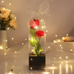 Hộp nhựa mica trong suốt hình trụ đứng cắm hoa trang trí