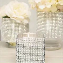 Dây nhựa giả đá pha lê lấp lánh trang trí 1 mét