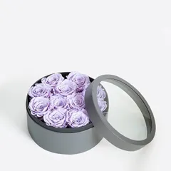 Hộp tròn mặt trong suốt đựng hoa đựng quà