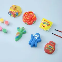 Bộ Tô Tượng Thạch Cao Mini Cho Bé Kèm Hộp Màu & Cọ Giúp Bé Sáng Tạo– Quà Tặng Học Sinh