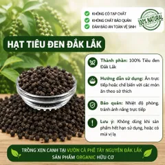 [LOẠI 1] Tiêu Đen Nguyên Hạt Đắk Lắk, Tiêu Đen Nguyên Chất Từ Vườn Tiêu Đắk Lắk - Nông Sản Sạch