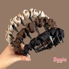 Băng Đô Cài Tóc Đính Đá Satin Cao Cấp – Băng Đô Tạo Phồng Chân Tóc Chống Trượt Phong Cách Hàn Quốc