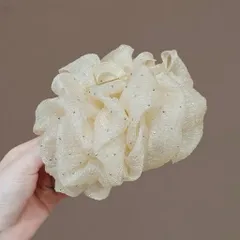 Kẹp Tóc Càng Cua Nơ Voan Nhũ Size Lớn – Kẹp Tóc Nữ Hàn Quốc Giữ Chắc Tóc, Phong Cách Thanh Lịch