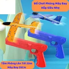 Đồ Chơi Phóng Máy Bay Xốp 35cm ,Tên Lửa Xốp, Bay Xa, Vận Động Ngoài Trời Cho Bé