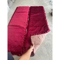 bộ 3 món thảm ghế mùa đông,thảm ghế vảy cá có đệm bông