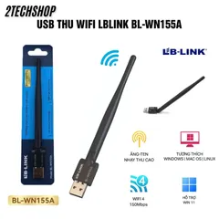 Usb Thu Wifi LBLINK BL-WN155A Có Râu - Usb Kết Nối Wifi Có Ăng ten, Tăng Tốc Độ Wifi Cho Laptop/PC