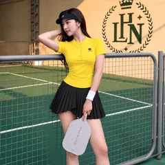 Set thể thao nữ thun lạnh áo cổ trụ chân váy xếp ly dáng ôm co giãn mặc tennis