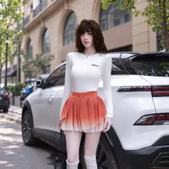 Set thể thao nữ Wils thu đông áo tay dài cổ trụ chân váy tennis xếp ly phối voan nhiều màu
