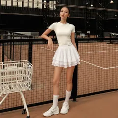 Chân váy thể thao nữ xếp ly voan[KHÁCH TĂNG 1 SIZE] dáng ngắn siêu nhẹ co giãn thoáng mát mặc tennis golf