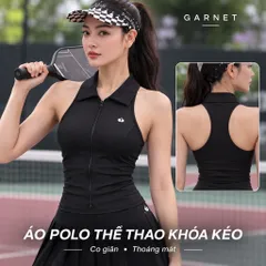 Áo Polo Sát Nách POMPECHE Thể Thao Nữ Cao Cấp - Kèm Đệm Mút Vải Thun Lạnh Mềm Mịn thoáng Mát Nhiều Màu Co Giãn