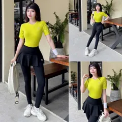 Chân váy legging thể thao nữ Garnet Sport vải thun lạnh co giãn thoáng mát mặc tập gym chạy bộ
