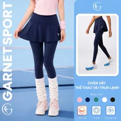 Chân váy legging thể thao nữ Garnet Sport vải thun lạnh co giãn thoáng mát mặc tập gym chạy bộ