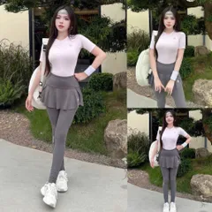 Chân váy legging thể thao nữ Garnet Sport vải thun lạnh co giãn thoáng mát mặc tập gym chạy bộ