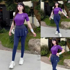 Chân váy legging thể thao nữ Garnet Sport vải thun lạnh co giãn thoáng mát mặc tập gym chạy bộ