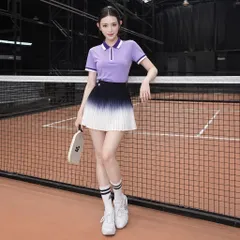 Set thể thao nữ COSLEAF thun lạnh áo polo phối chân váy xếp ly chơi pickleball tennis thoáng mát