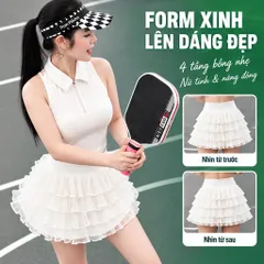 Chân váy thể thao nữ GARNET 4 tầng xếp ly co giãn thoáng mát, phù hợp tennis golf nhiều màu