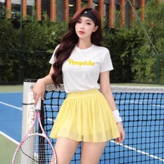 Bộ đồ thể thao nữ GARNET áo thun tay ngắn chân váy tennis vải cotton lạnh thoáng mát 4 màu