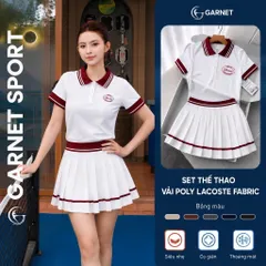 [GARNET] SET THỂ THAO NỮ POLO CHÂN VÁY XẾP LY - Vải Poly Fabric Độ Bền Màu Cao, Chống Nhăn, Giữ form, Thoáng Mát