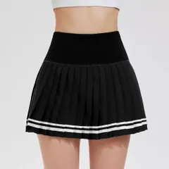 Chân Váy Thể Thao Nữ Xếp Ly Cạp Cao Có Quần Bảo Hộ, Váy Tennis Pickleball Co Giãn Thoáng Mát GARNET