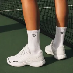 Tất thể thao nữ màu trắng nhiều kiểu, co giãn thoáng khí, êm chân dùng tập gym chạy bộ tennis