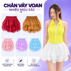 Chân váy voan nữ xếp tầng nhiều lớp dáng ngắn, voan mềm nhẹ thoáng mát, nhiều màu dễ phối đồ