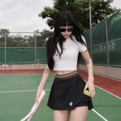 Chân váy thể thao nữ 2 lớp xếp ly, quần bảo hộ co giãn, vải nhẹ thoáng mát chơi tennis cầu lông