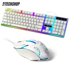 Combo Bàn Phím Giả Cơ Và Chuột Có Dây ATECK G21 - Thiết Kế Công Thái Học, Phím Bấm Êm, Led 7 Màu Cực Đẹp.