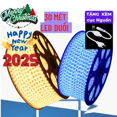 30M Combo Đèn LED dây đôi 2835, Dây led trang trí ngoài trời Siêu sáng =>>Tặng Nguồn LED