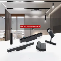 Bộ Sản Phẩm Đèn Ray Nam Châm, Tán Quang, Tiêu Điểm, Đèn Thả Và Đèn Rọi Spotlight Sử Dụng Chip Led Osram Hiệu Suất Cao