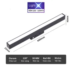 Bộ Đèn Ray Nam Châm, Đèn Rọi Ray Spotlight, Tán Quang, Tiêu Điểm Sử Dụng Chip Led Osram Siêu Sáng Và Tiết Kiệm Điện