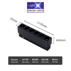 Bộ Đèn Ray Nam Châm, Đèn Rọi Ray Spotlight, Tán Quang, Tiêu Điểm Sử Dụng Chip Led Osram Siêu Sáng Và Tiết Kiệm Điện