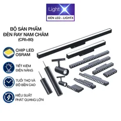 Bộ Đèn Ray Nam Châm, Đèn Rọi Ray Spotlight, Tán Quang, Tiêu Điểm Sử Dụng Chip Led Osram Siêu Sáng Và Tiết Kiệm Điện