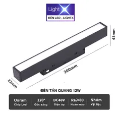Bộ Đèn Ray Nam Châm, Đèn Rọi Ray Spotlight, Tán Quang, Tiêu Điểm Sử Dụng Chip Led Osram Siêu Sáng Và Tiết Kiệm Điện