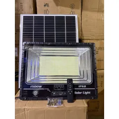 Đèn led năng lượng mặt trời 1500w IP68 có remote tấm pin rời dây dài 5m
