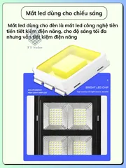 Đèn Năng Lượng Mặt Trời,Đèn Led trang tri Liền Thể 500w, 400w Cảm Biến Chuyển Động,BH 2 năm