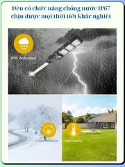 Đèn Năng Lượng Mặt Trời,Đèn Led trang tri Liền Thể 500w, 400w Cảm Biến Chuyển Động,BH 2 năm
