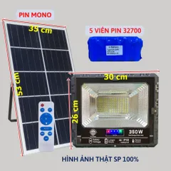 Đèn năng lượng mặt trời siêu sáng 1000w, 800w, 700w, 500w 300w, 100w Chống nước Ip67, Bh 2 năm