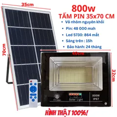Đèn năng lượng mặt trời siêu sáng 1000w, 800w, 700w, 500w 300w, 100w Chống nước Ip67, Bh 2 năm